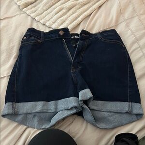Fashion Nova Dark Blue Jean Shorts